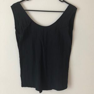 Low Back Black Tank